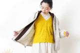Mustard soft cardigan in v neck