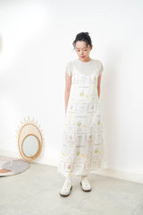 White flower cami dress