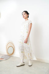 White flower cami dress