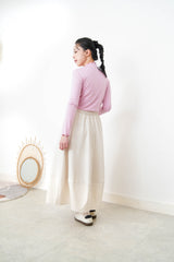 Off white balloon skirt w/ texture