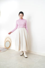 Off white balloon skirt w/ texture