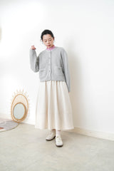 Grey 90% merino wool cardigan