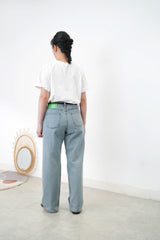 Light blue straight cut jeans