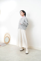 Grey 90% merino wool cardigan