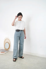 Light blue straight cut jeans