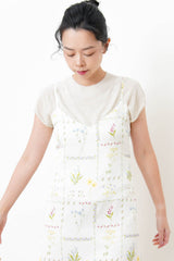 White flower cami dress