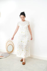 White flower cami dress