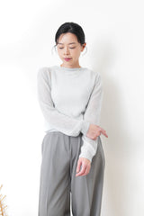 Pastel blue cashmere & mohair premium top
