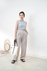 Canvas tote w/ leather handles