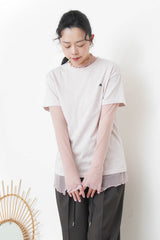 Pastel pink Tee top w/ logo