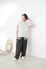 Pastel pink Tee top w/ logo