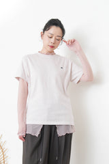 Pastel pink Tee top w/ logo