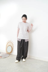 Pastel pink Tee top w/ logo