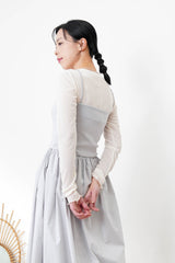 White soft chiffon inner in ruffle fringe 240WH