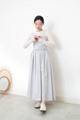 White soft chiffon inner in ruffle fringe
