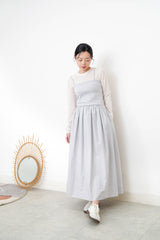 White soft chiffon inner in ruffle fringe