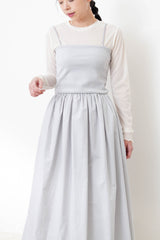 White soft chiffon inner in ruffle fringe