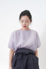 Purple double layering ballon top