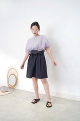 Purple double layering ballon top