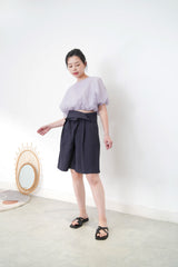 Purple double layering ballon top