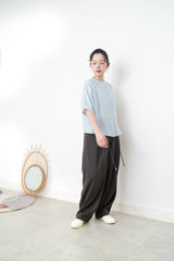 Blue shirt w/ detail pleats buttons