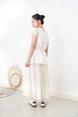 White round hem vest in cami style