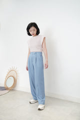 Light blue straight cut trousers