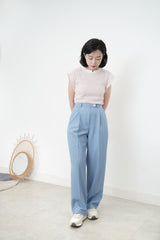 Light blue straight cut trousers