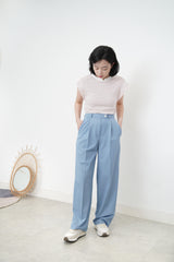Light blue straight cut trousers