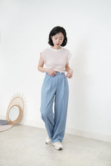 Light blue straight cut trousers