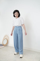 Light blue straight cut trousers