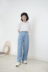 Light blue straight cut trousers
