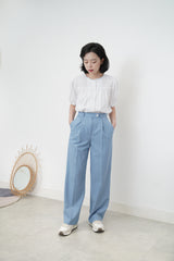 Light blue straight cut trousers