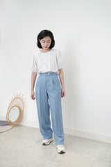 Light blue straight cut trousers