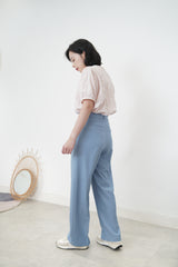 Light blue straight cut trousers