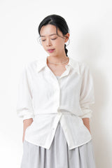 Grey blue smooth light shirt w/ straps