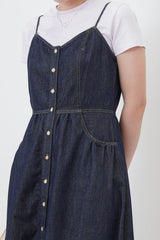 Summer denim cami dress w/ buttons