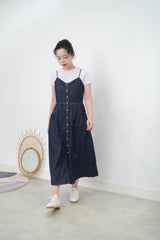 Summer denim cami dress w/ buttons