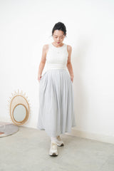 Oatmeal vest with inner bra pad