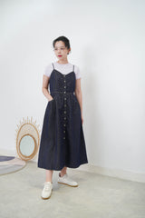 Summer denim cami dress w/ buttons