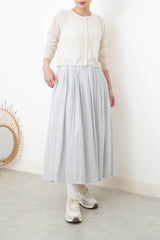 Oatmeal linen summer cardigan in crop cut