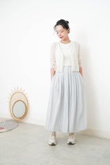 Oatmeal linen summer cardigan in crop cut