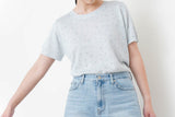 Blue floral knit top
