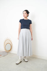 Navy summer Tee in folded sleeves