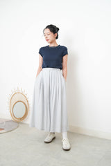 Navy summer Tee in folded sleeves