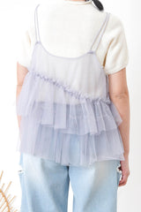 Ivory stand collar knit top