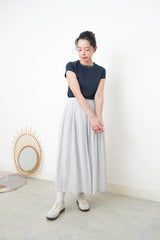 Navy summer Tee in folded sleeves