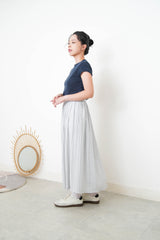 Navy summer Tee in folded sleeves