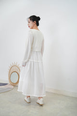 White crop summer cardigan