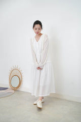 White crop summer cardigan